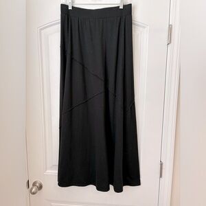Studio Diagonal Cut Black maxi skirt